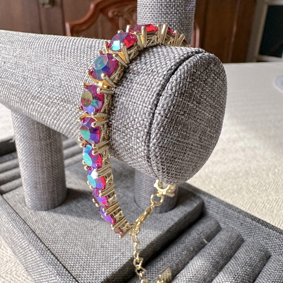 Rare Winterberry Impression Bracelet - Red AB Crystal Tennis Bracelet Park Lane - Picture 7 of 8